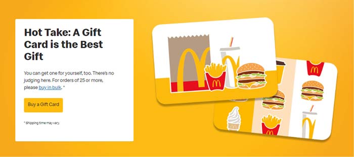 How to Purchase McDonald’s Gift Cards Online
