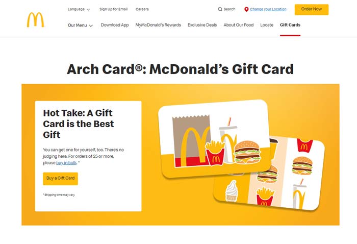 Visiting McDonald’s Official Website